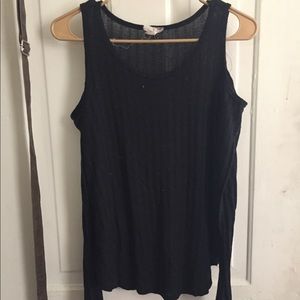 Black cold shoulder top